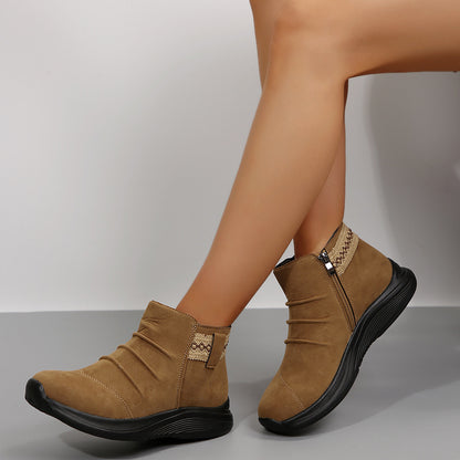 Plus Size Suede Martin Boots