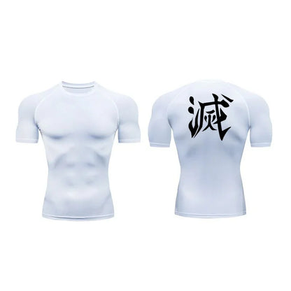 Demon Slayer Men’s Compression Tee – Quick-Dry Gym & Workout Top