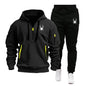 Men’s Printed Sports Hoodie & Pants Set – Casual Athletic Outfit