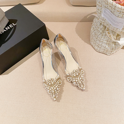 Summer new all match pointed toe stiletto French temperament design