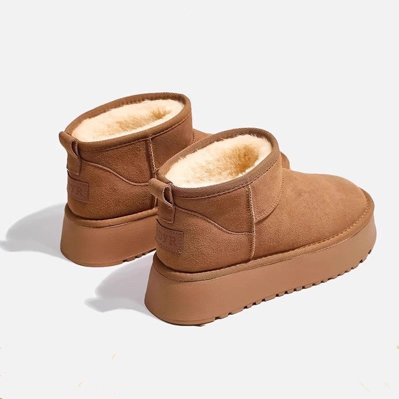 Velvet Platform Cotton Shoes