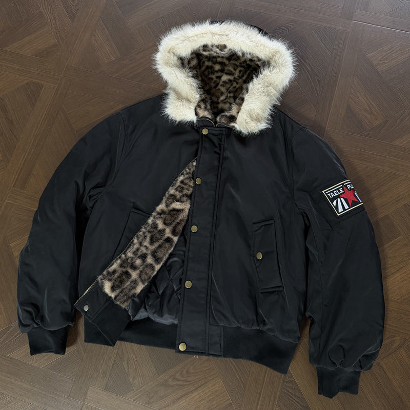 Winter Leopard Warm Coat