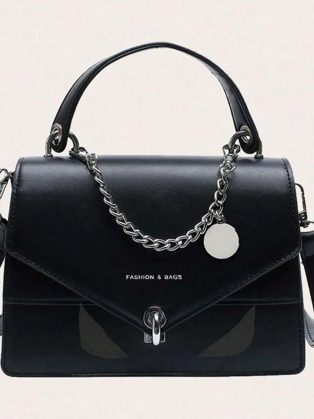 Chain PU Leather Handbag
