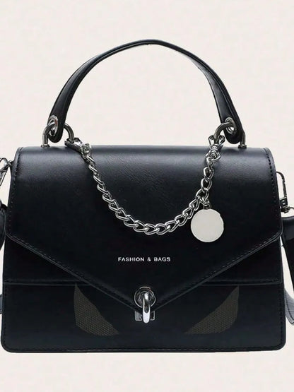 Chain PU Leather Handbag