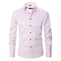 Men’s Slim Fit Long-Sleeve Elastic Shirt – Modern Casual Top
