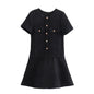 Casual Woolen Short Dress