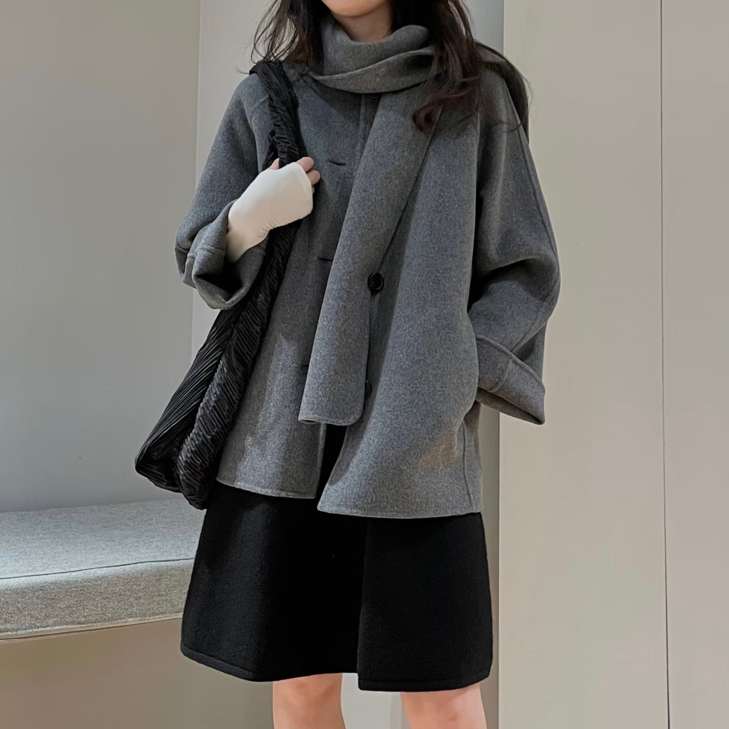 Chic Wool Wrap Coat