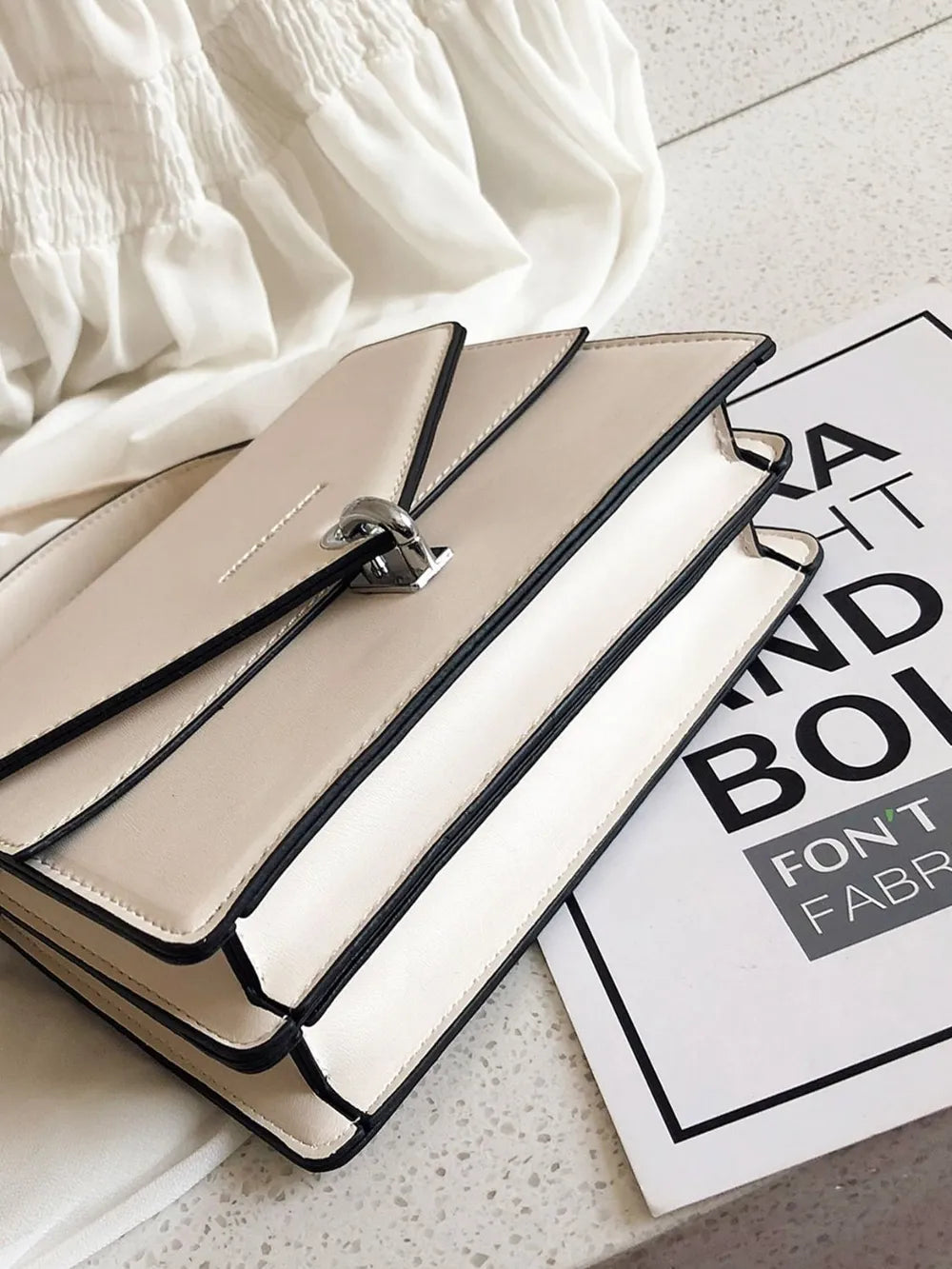 Chain PU Leather Handbag