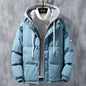 Men’s Oversized Hooded Cotton Jacket – Warm, Windproof Winter Coat