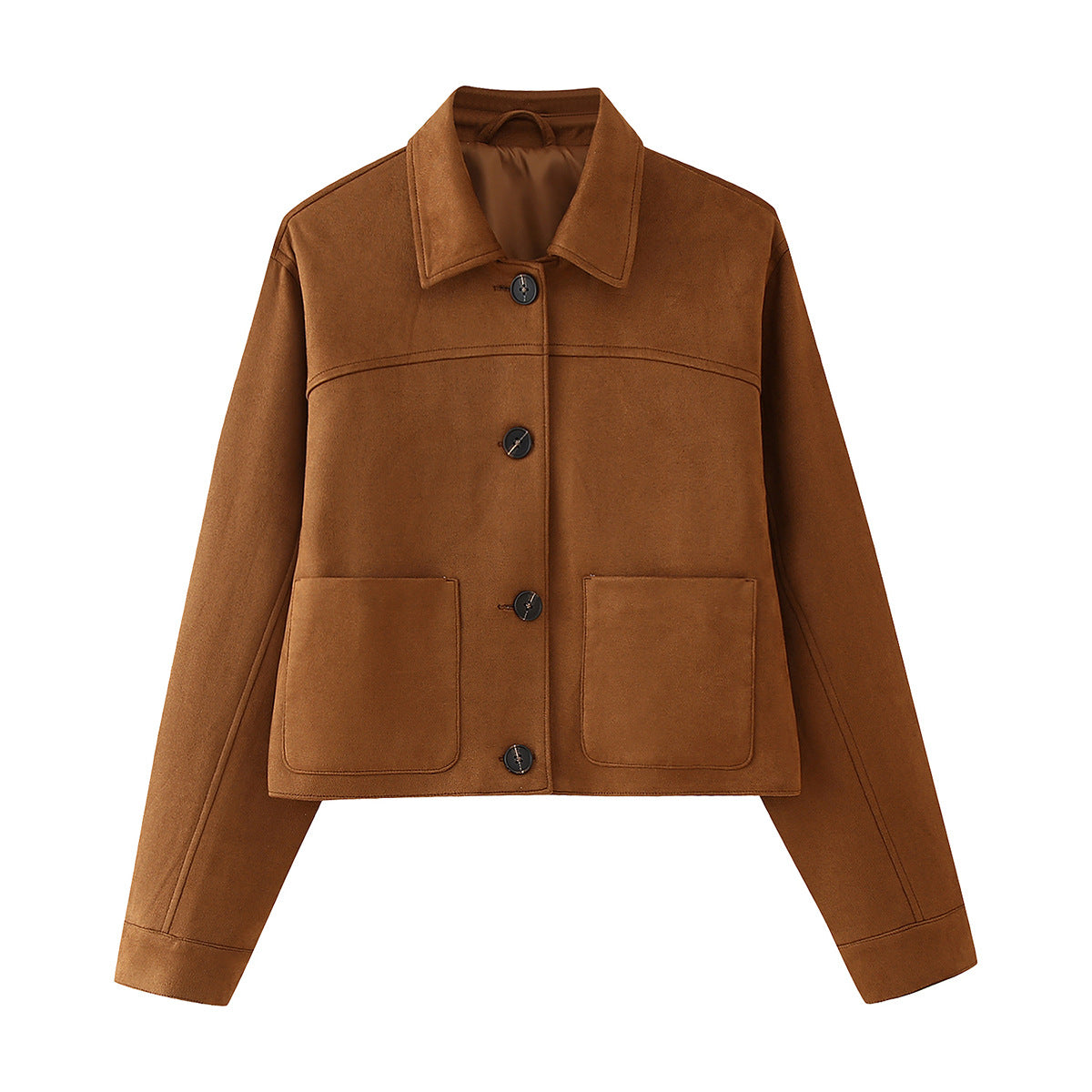 Women’s Autumn/Winter Suede Jacket & Skirt Set – Casual Elegant Outfit