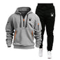 Men’s Printed Sports Hoodie & Pants Set – Casual Athletic Outfit