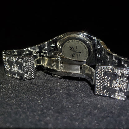 MISSFOX  2528 Silver Women's Watch Casual Dress Ladies Watch Fashion Waterproof Steel Quartz Wrist Watches For Women Valentines Gift