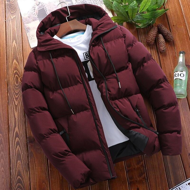 Men’s Korean-Style Slim Fit Cotton Jacket – Trendy Winter Coat