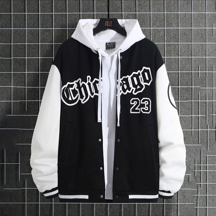 Men’s High Street Baseball Jacket – Casual Loose Fit Streetwear