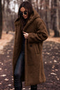 Long net color long sleeved woolen women's coat