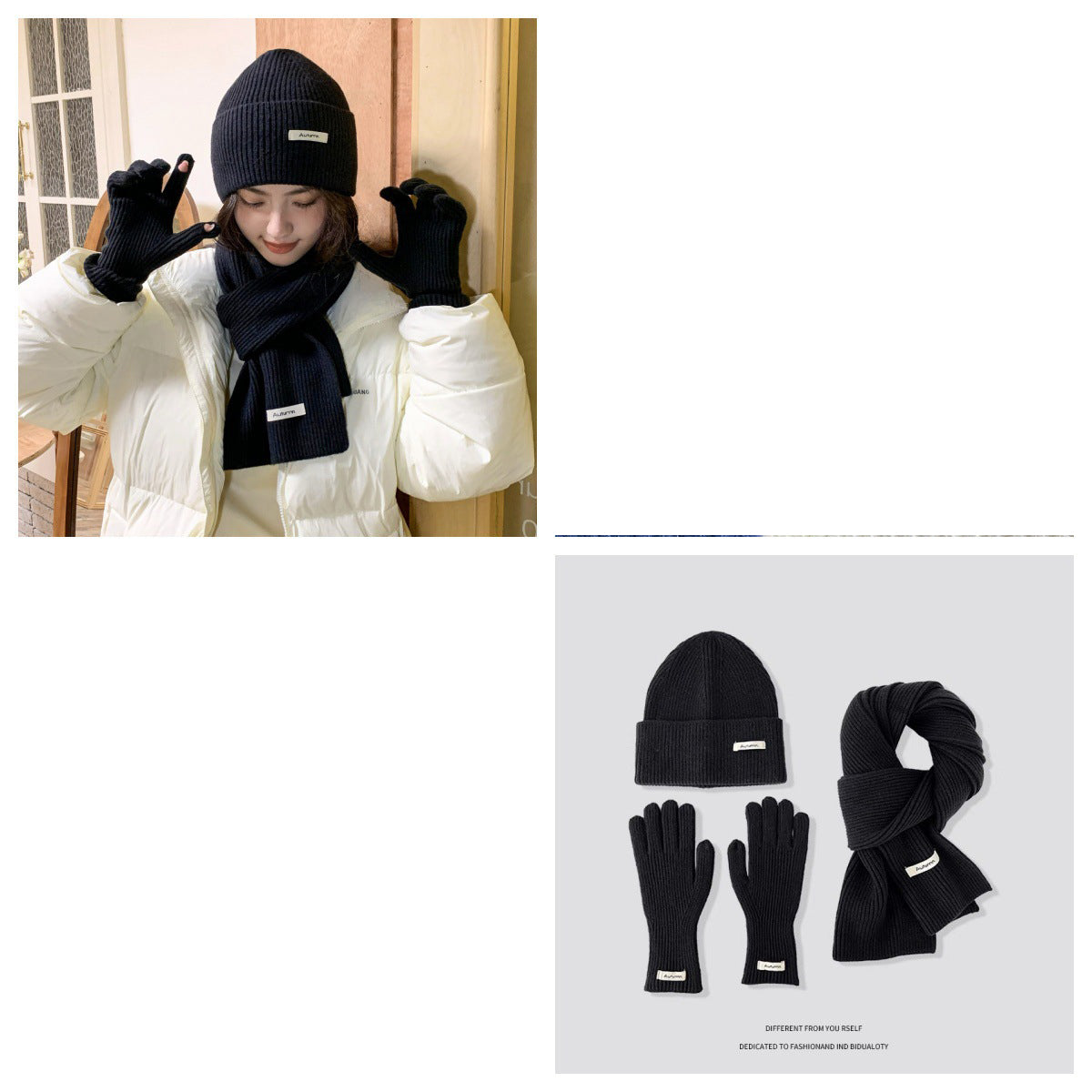 Winter Knit Scarf Set