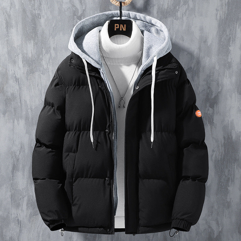 Men’s Oversized Hooded Cotton Jacket – Warm, Windproof Winter Coat