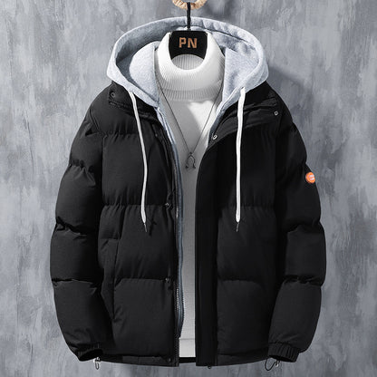 Men’s Oversized Hooded Cotton Jacket – Warm, Windproof Winter Coat