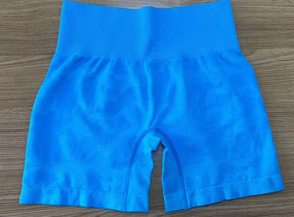 Camo Seamless Fitness & Yoga Shorts – Women’s Slim Workout