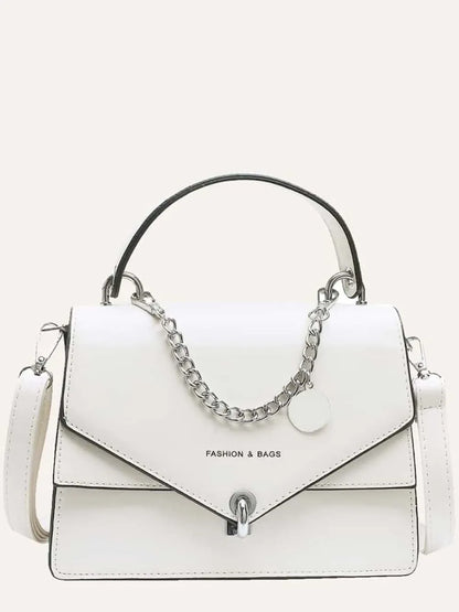 Chain PU Leather Handbag