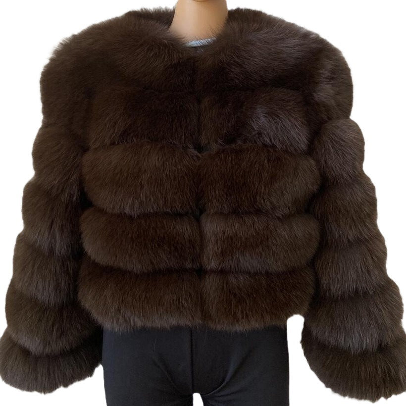 Faux Raccoon Fur Coat Women Jacket Luxury Coat Women Winter Fluffy Jacket Thick Warm Furry Fur Outwear Faux Fur Coat
