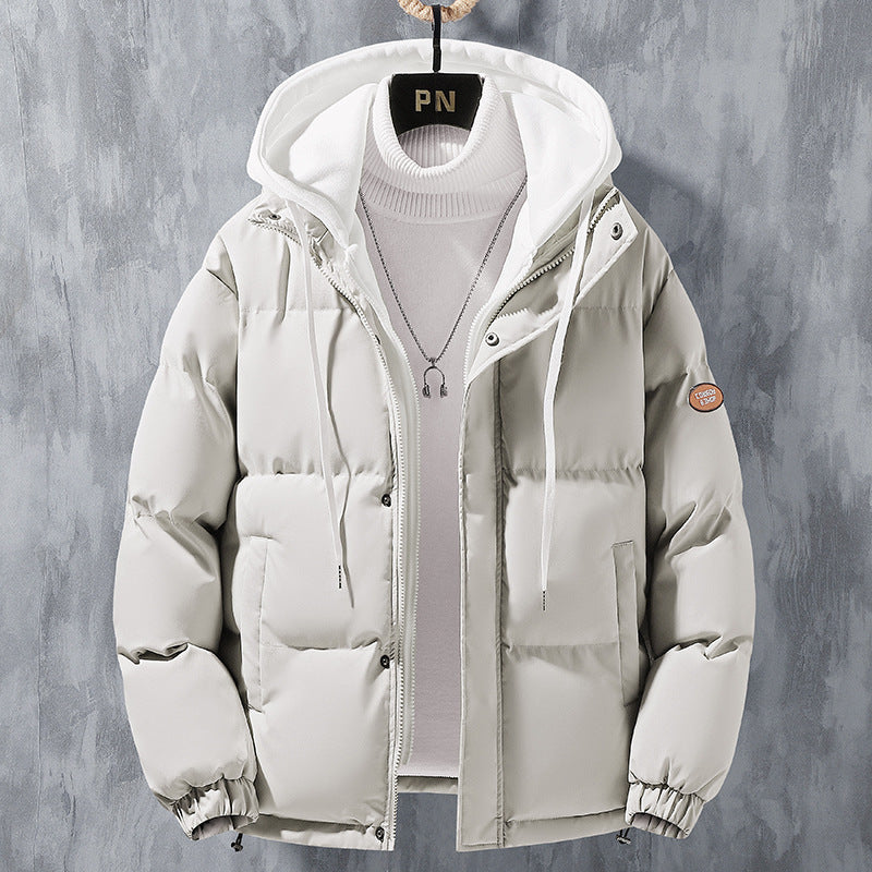 Men’s Oversized Hooded Cotton Jacket – Warm, Windproof Winter Coat