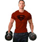 Summer men's fitness T-shirt round neck short sleeved casual fashion top