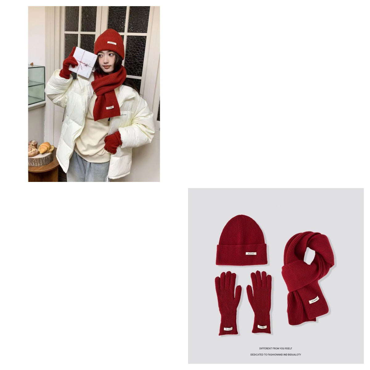 Winter Knit Scarf Set