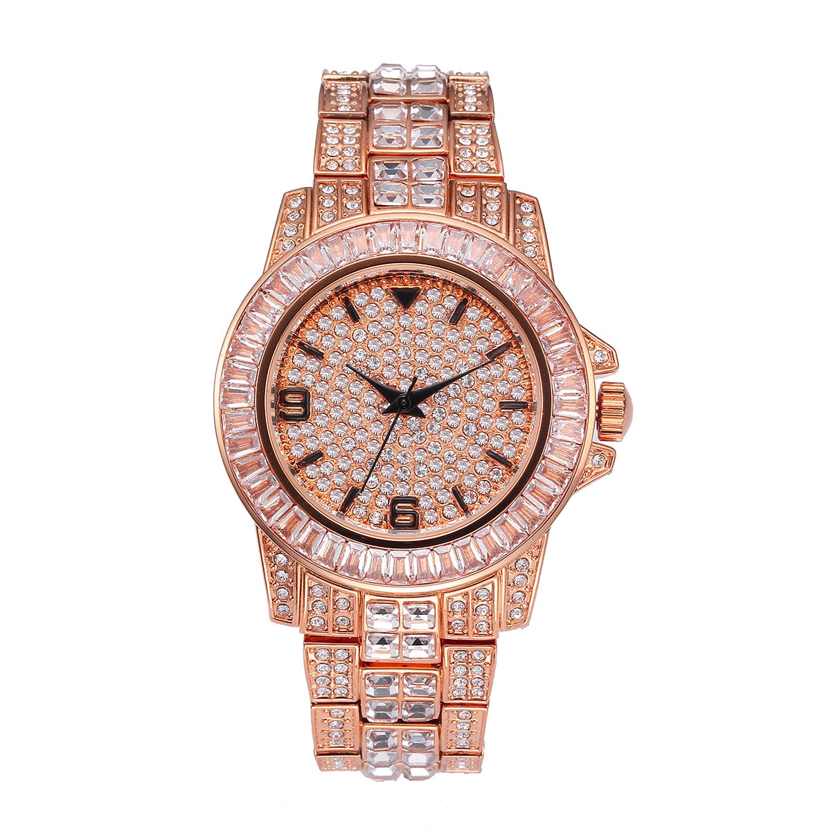 MISSFOX V291 Classic Arabic Watch Men Top Brand Luxury Men Watch Waterproof Male Clock Full Diamond Quartz Iced Out Watch With Box