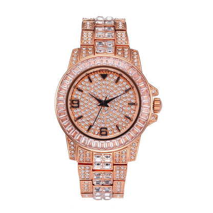 MISSFOX V291 Classic Arabic Watch Men Top Brand Luxury Men Watch Waterproof Male Clock Full Diamond Quartz Iced Out Watch With Box