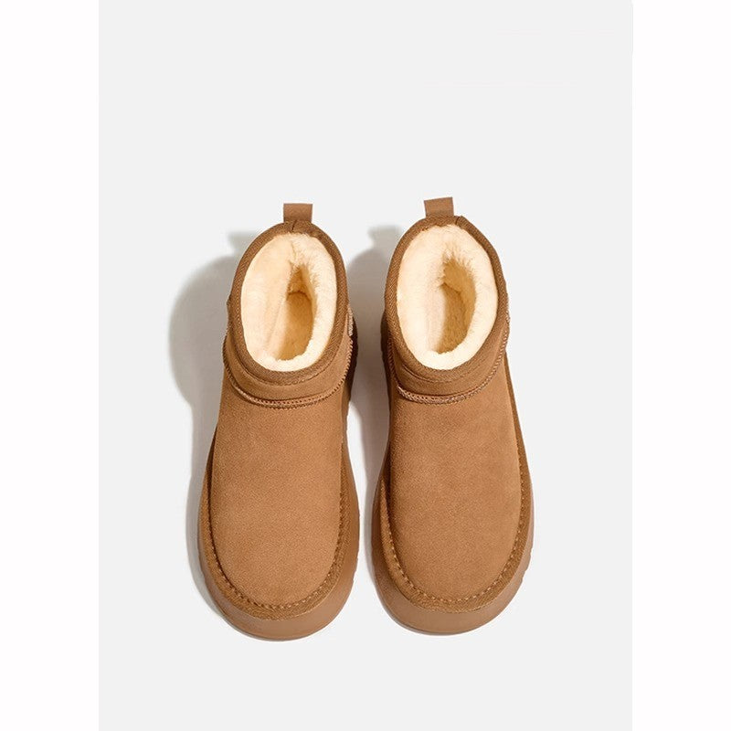 Velvet Platform Cotton Shoes