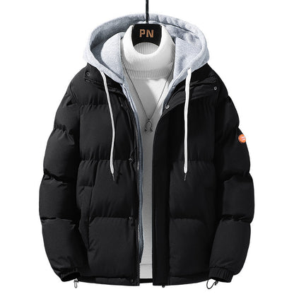 Men’s Oversized Hooded Cotton Jacket – Warm, Windproof Winter Coat