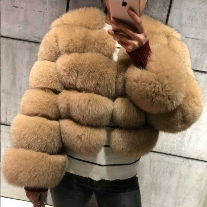 Faux Raccoon Fur Coat Women Jacket Luxury Coat Women Winter Fluffy Jacket Thick Warm Furry Fur Outwear Faux Fur Coat