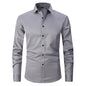 Men’s Slim Fit Long-Sleeve Elastic Shirt – Modern Casual Top