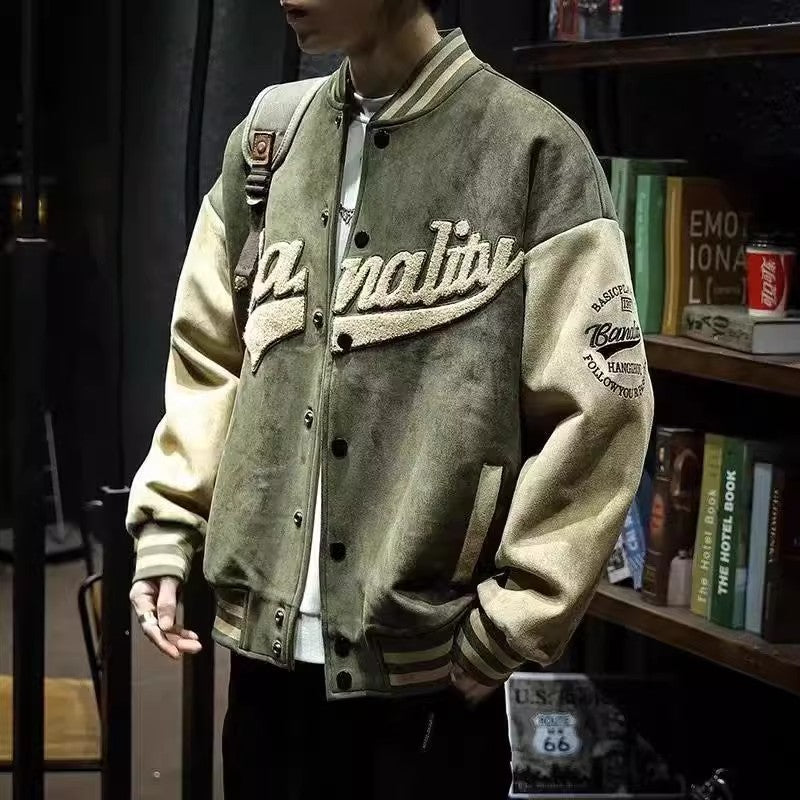 Men’s Deer Skin Baseball Jacket