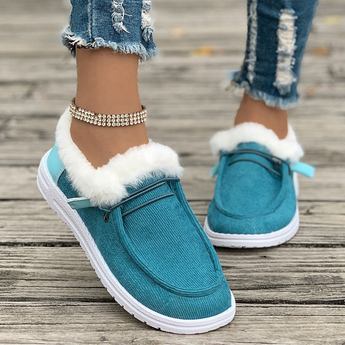 Plush Fuzzy Cotton Shoes
