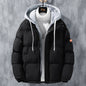 Men’s Oversized Hooded Cotton Jacket – Warm, Windproof Winter Coat