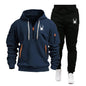 Men’s Printed Sports Hoodie & Pants Set – Casual Athletic Outfit