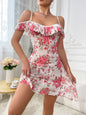 Women’s Sexy Floral Suspender Lingerie – Nightgown Pajama Set
