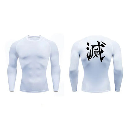 Demon Slayer Men’s Compression Tee – Quick-Dry Gym & Workout Top
