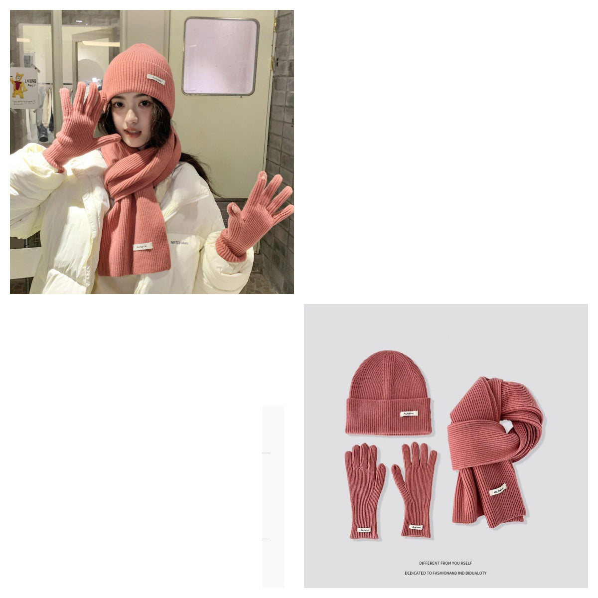 Winter Knit Scarf Set