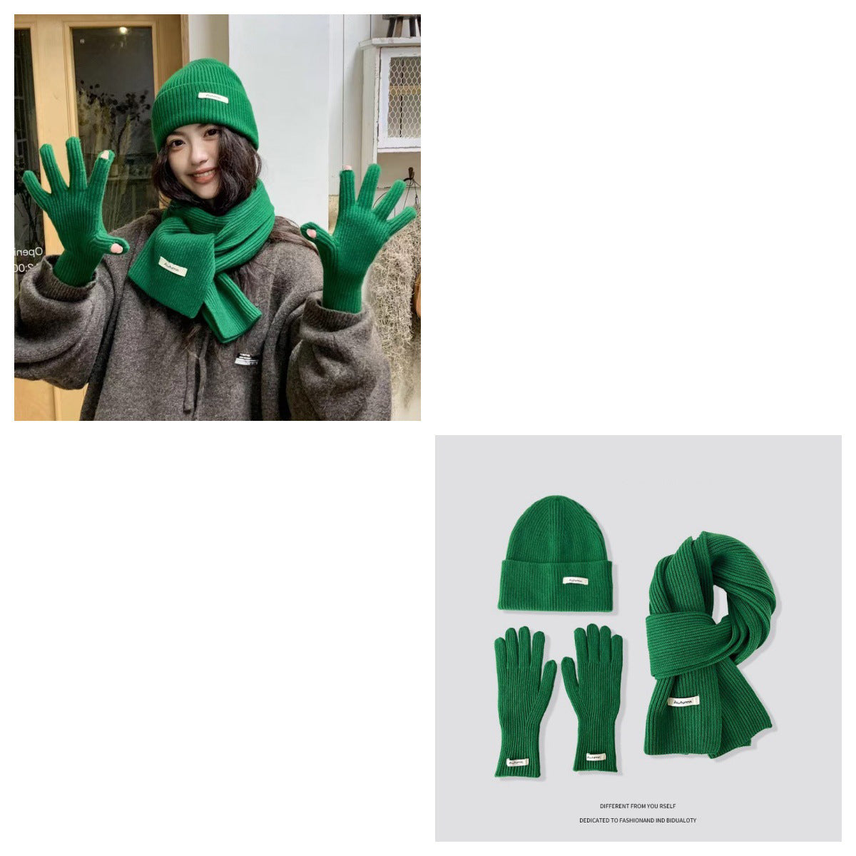 Winter Knit Scarf Set