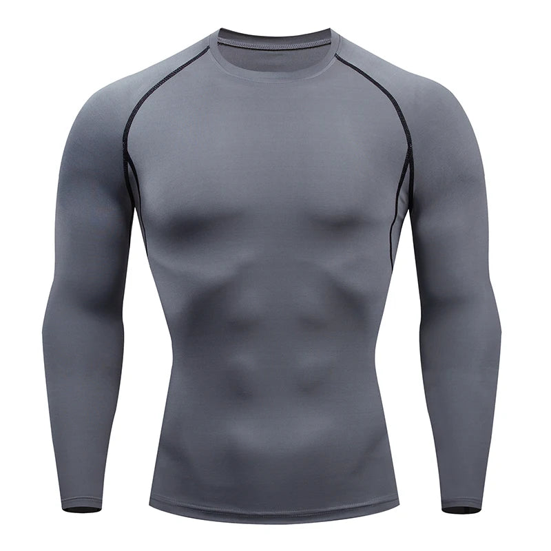 Men’s Quick-Dry Compression Long Sleeve – Gym, Running & Training Top