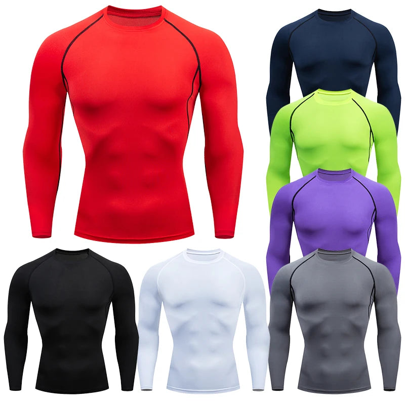 Men’s Quick-Dry Compression Long Sleeve – Gym, Running & Training Top