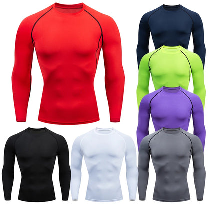 Men’s Quick-Dry Compression Long Sleeve – Gym, Running & Training Top