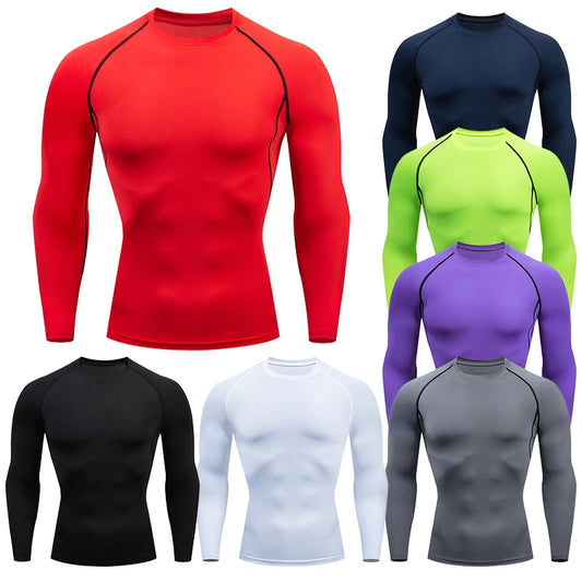 Men’s Quick-Dry Compression Long Sleeve – Gym, Running & Training Top